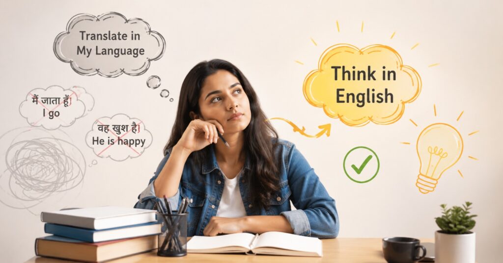 Think in english